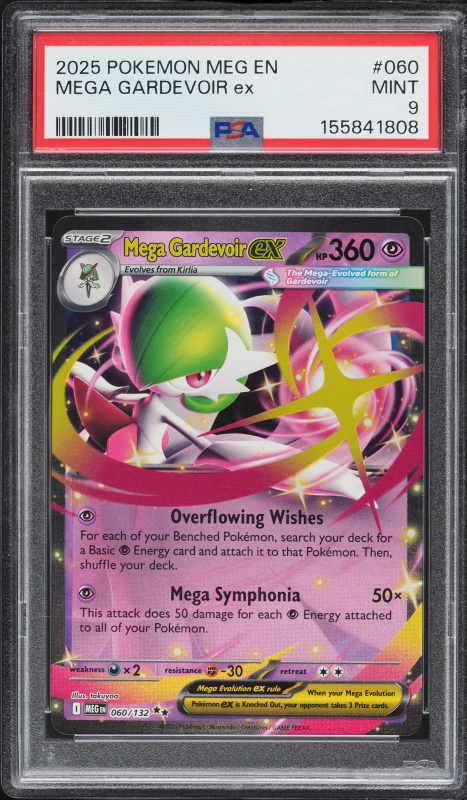 2025 Pokemon Mega Evolution Holo Mega Gardevoir EX #60 PSA 9 MINT