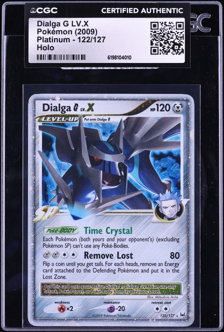 2009 Pokemon Platinum Holo Dialga G LV.X #122 CGC AUTH