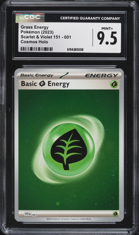 2023 Pokemon Scarlet & Violet 151 Cosmos Holo Grass Energy #001 CGC 9.5 MINT+