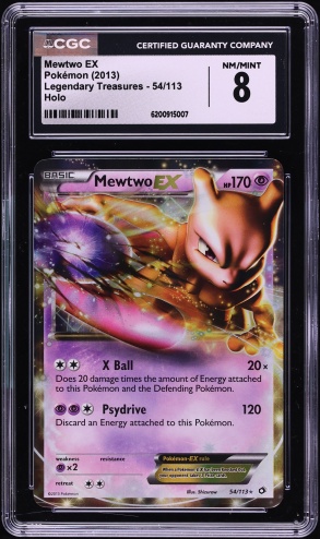 2013 Pokemon Legendary Treasures Holo Mewtwo EX #54 CGC 8 NM-MT