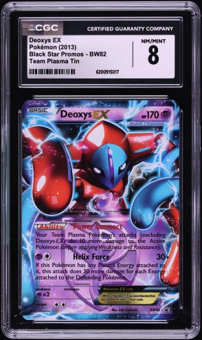 2013 Pokemon Black & White Black Star Promo Team Plasma Tin Deoxys Ex #BW82 CGC 8 NM-MT