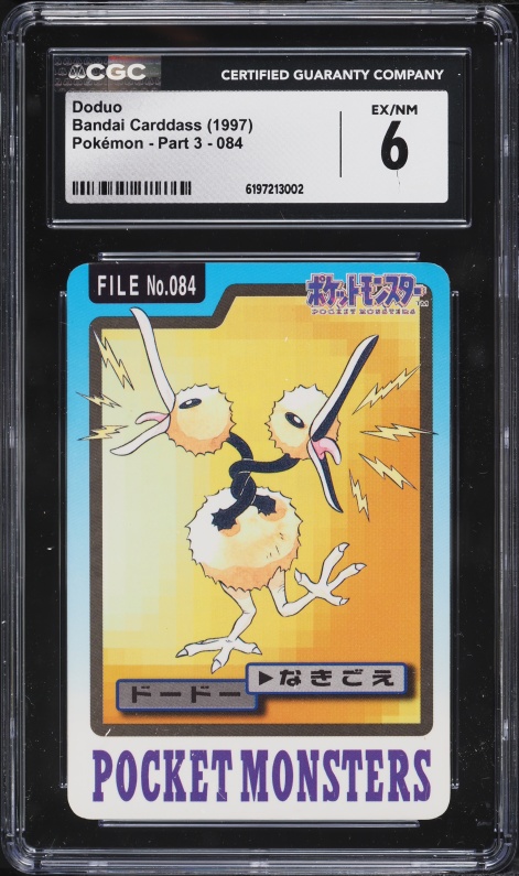 1997 Pokemon Japanese Pocket Monsters Carddass Part 3 Doduo #84 CGC 6 EXMT