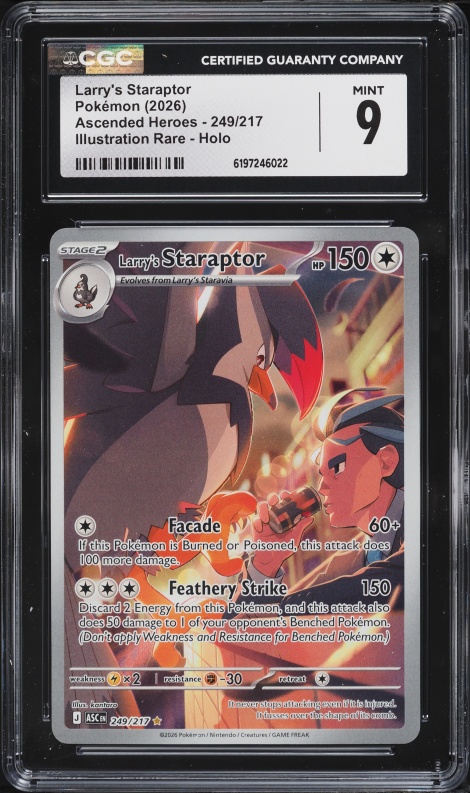 2026 Pokemon Mega Evolution Ascended Heroes IR Larry's Staraptor #249 CGC 9 MINT
