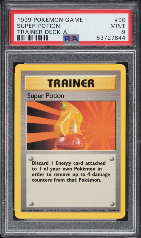 1999 Pokemon Base Set Trainer Deck A Super Potion #90 PSA 9 MINT