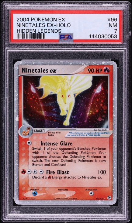 2004 Pokemon EX Hidden Legends Holo Ninetales EX #96 PSA 7 NRMT