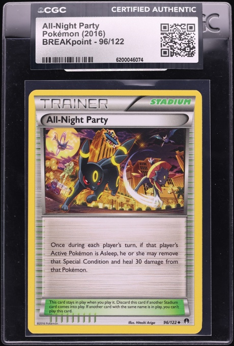 2016 Pokemon Italian XY Breakpoint Reverse Holo All-Night Party