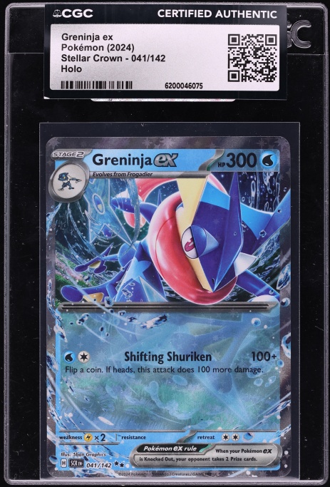 2024 Pokemon Scarlet & Violet Stellar Crown Holo Greninja EX #41 CGC AUTH