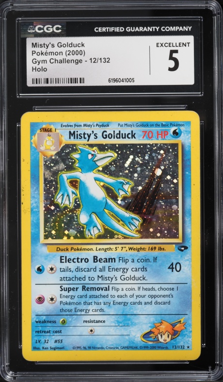 2000 Pokemon Gym Challenge Holo Misty's Golduck #12 CGC 5 EX