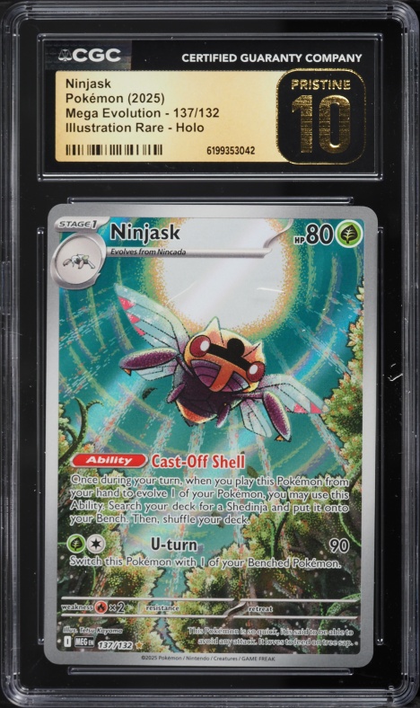 2025 Pokemon Mega Evolution IR Ninjask #137 CGC 10 PRISTINE
