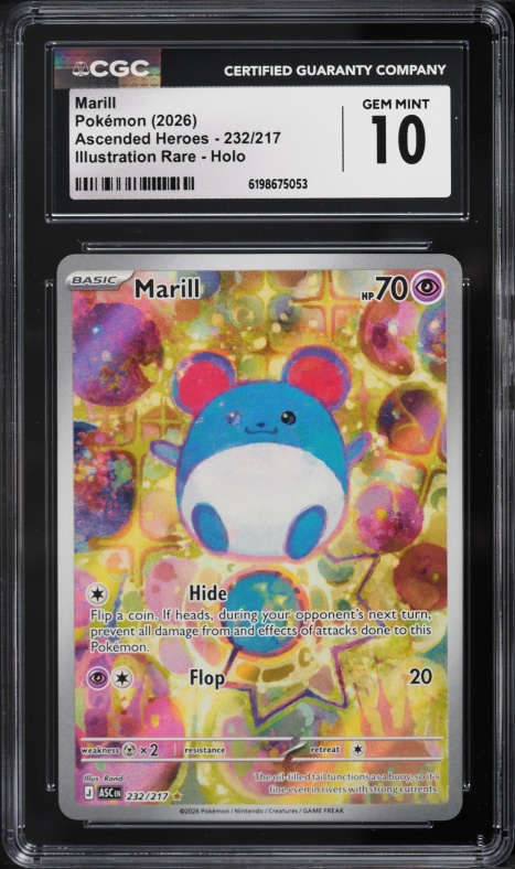 2026 Pokemon Mega Evolution Ascended Heroes IR Marill #232 CGC 10 GEM MINT