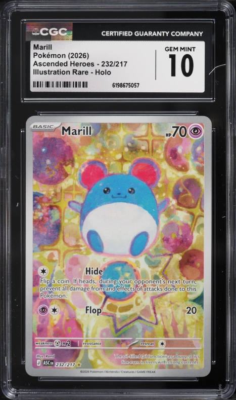 2026 Pokemon Mega Evolution Ascended Heroes IR Marill #232 CGC 10 GEM MINT