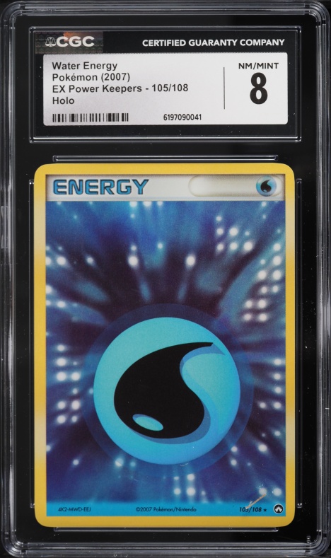 2007 Pokemon EX Power Keepers Holo Water Energy #105 CGC 8 NM-MT