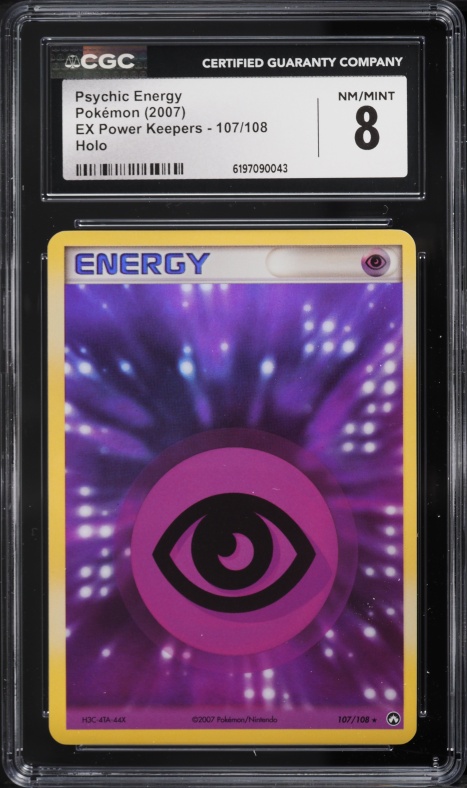 2007 Pokemon EX Power Keepers Holo Psychic Energy #107 CGC 8 NM-MT