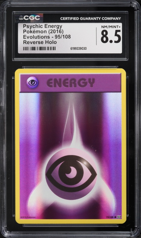 2016 Pokemon XY Evolutions Reverse Holo Psychic Energy #95 CGC 8.5 NM-MT+