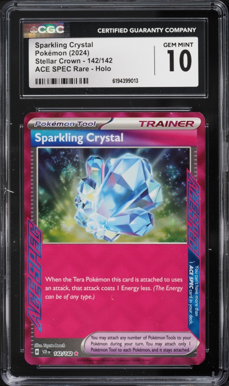2024 Pokemon Scarlet & Violet Stellar Crown Ace Spec Sparkling Crystal #142 CGC 10 GEM MINT
