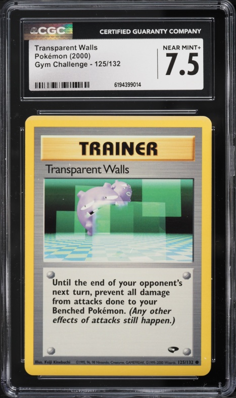 2000 Pokemon Gym Challenge Transparent Walls #125 CGC 7.5 NRMT+