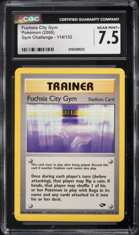 2000 Pokemon Gym Challenge Fuchsia City Gym #114 CGC 7.5 NRMT+