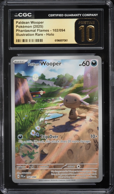 2025 Pokemon Mega Evolution Phantasmal Flames IR Paldean Wooper #102 CGC 10 PRISTINE