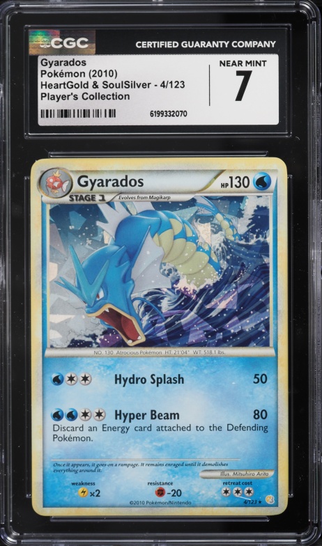 2010 Pokemon HeartGold & SoulSilver Player's Collection Gyarados #4 CGC 7 NRMT