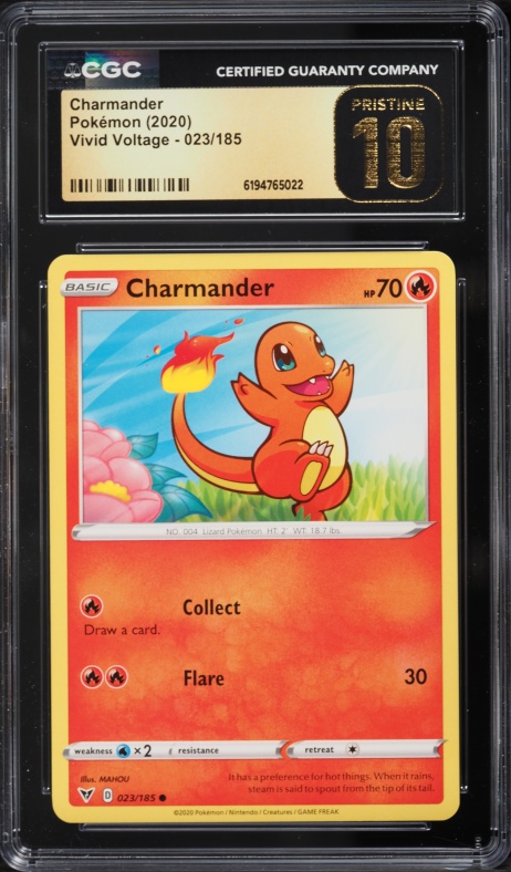 2020 Pokemon Sword & Shield Vivid Voltage Charmander #23 CGC 10 PRISTINE