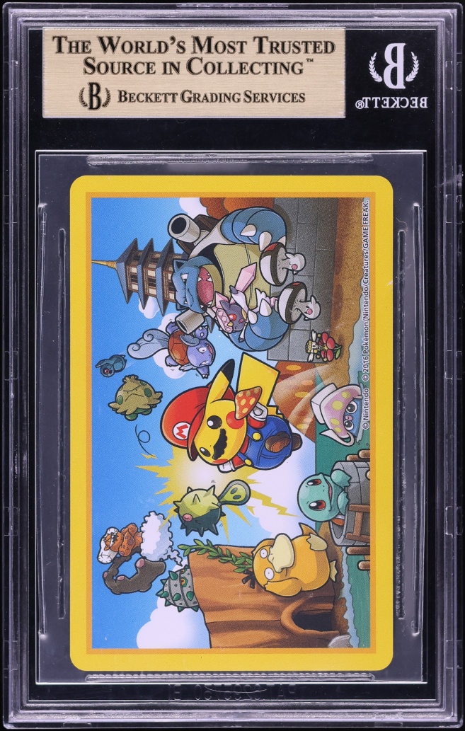 2016 Pokemon Center Poker Deck Mario & Luigi Pikachu #QH BGS 10 PRISTINE