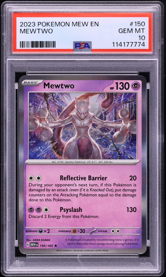 2023 Pokemon Scarlet & Violet 151 Holo Mewtwo #150 PSA 10 GEM MINT