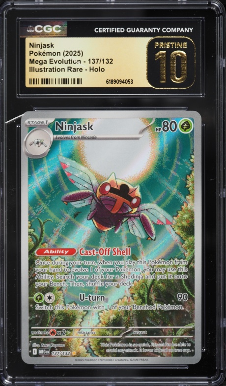 2025 Pokemon Mega Evolution IR Ninjask #137 CGC 10 PRISTINE