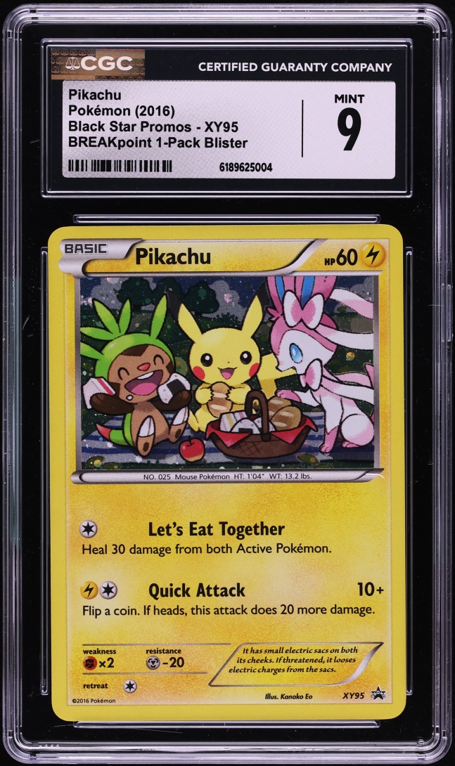 2016 Pokemon XY Promo BREAKpoint 1-Pack Blister Pikachu #XY95 CGC 9 MINT