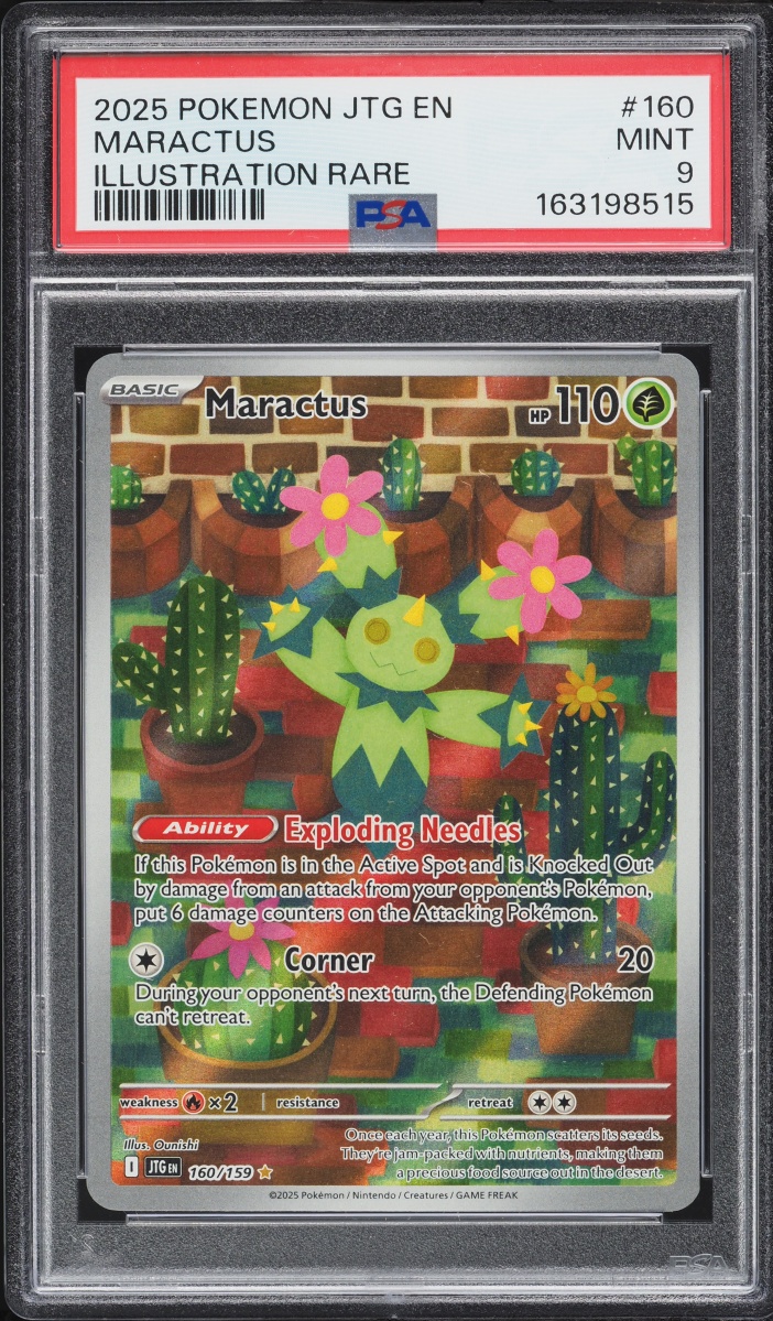 2025 Pokemon Scarlet & Violet Journey Together IR Maractus #160 PSA 9 MINT