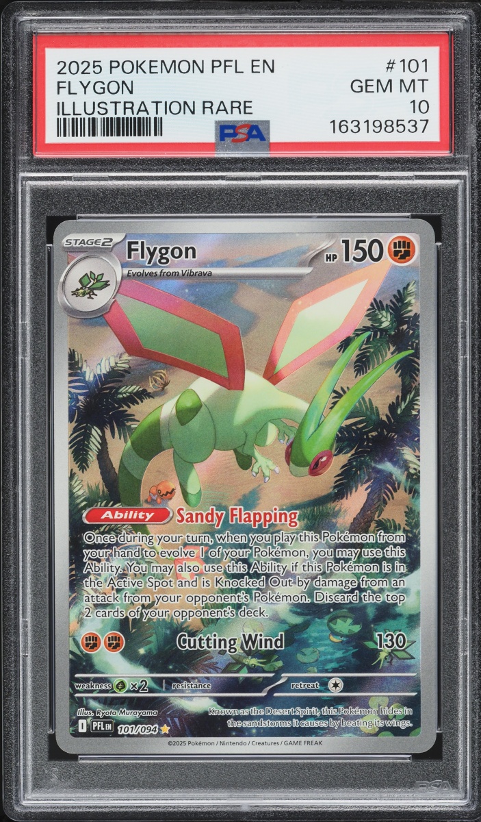 2025 Pokemon Mega Evolution Phantasmal Flames IR Flygon #101 PSA 10 GEM MINT