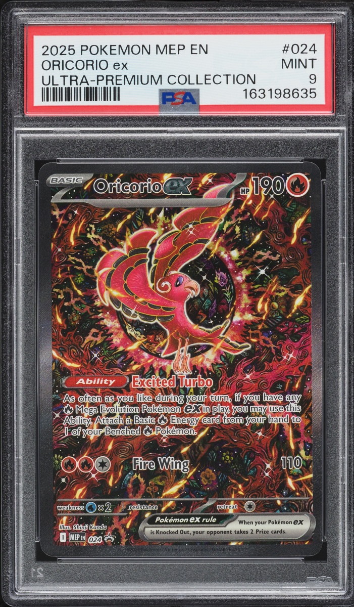 2025 Pokemon Mega Evolution Promo Ultra Premium Alt Art Oricorio Ex #24 PSA 9 MINT