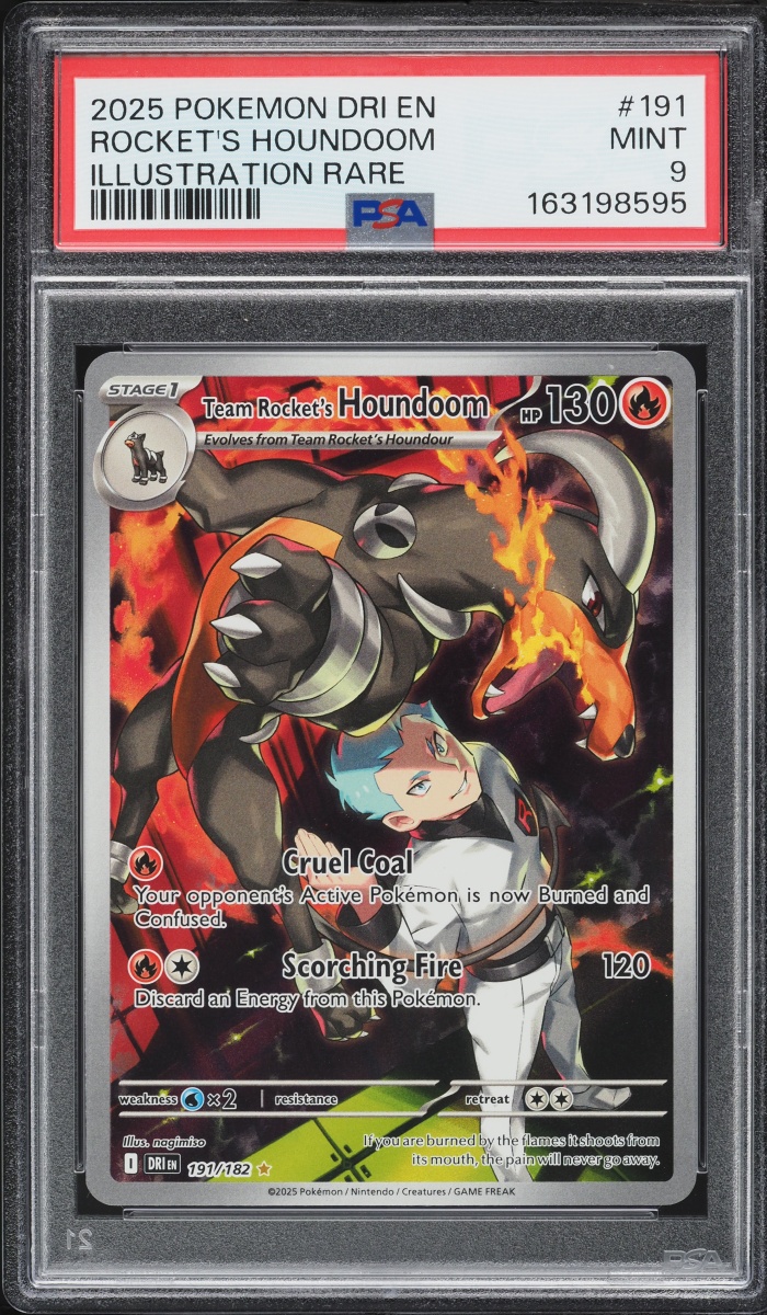 2025 Pokemon Scarlet & Violet Destined Rivals IR Rocket's Houndoom #191 PSA 9 MINT