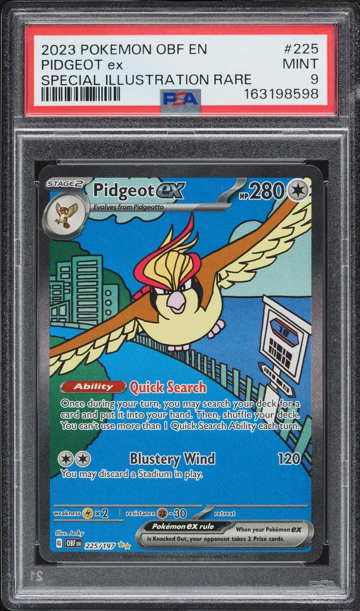 2023 Pokemon Scarlet & Violet Obsidian Flames SIR Pidgeot Ex #225 PSA 9 MINT