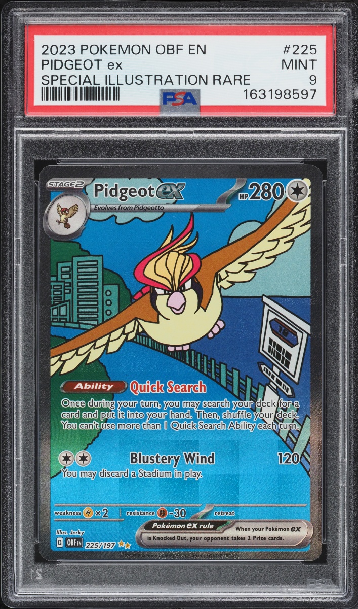 2023 Pokemon Scarlet & Violet Obsidian Flames SIR Pidgeot Ex #225 PSA 9 MINT