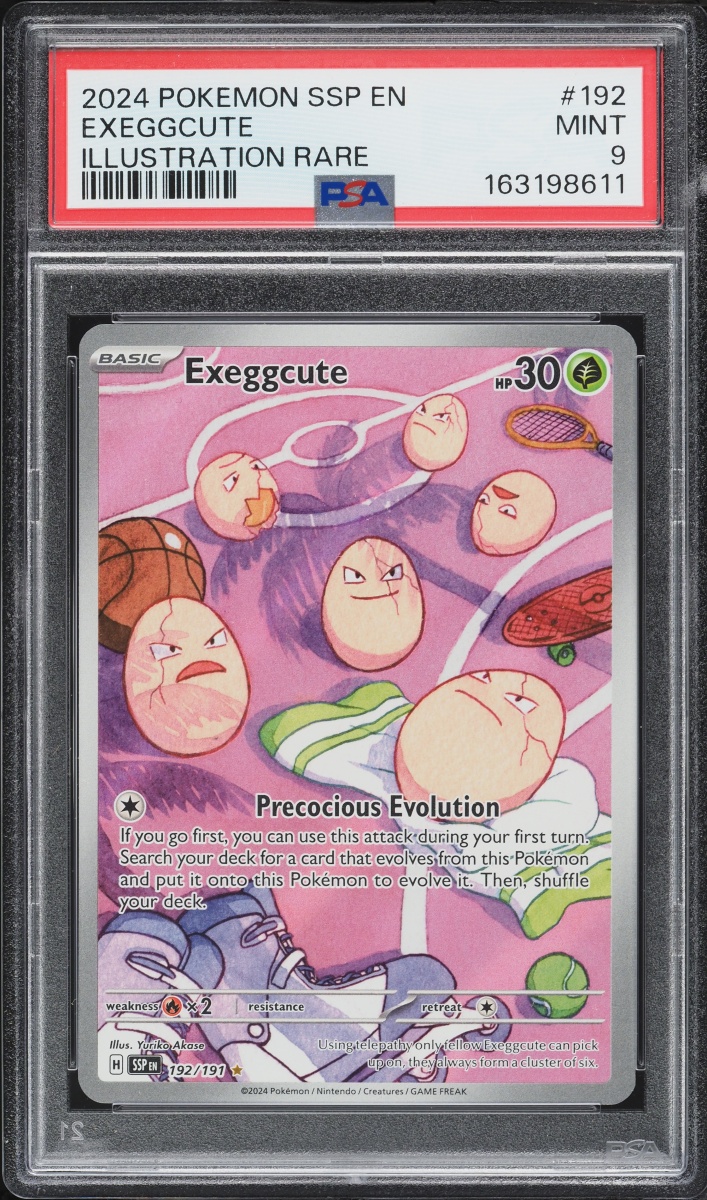 2024 Pokemon Scarlet & Violet Surging Sparks IR Exeggcute #192 PSA 9 MINT