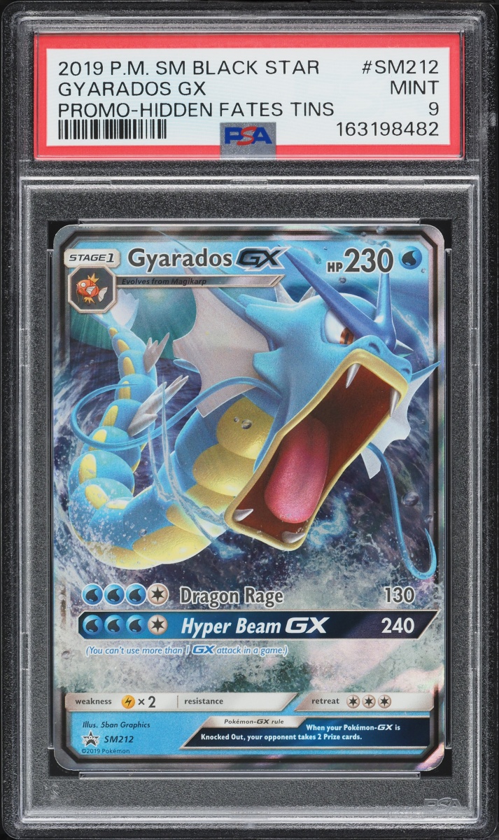 2019 Pokemon Sun & Moon Promo Hidden Fates Tins Gyarados GX #SM212 PSA 9 MINT