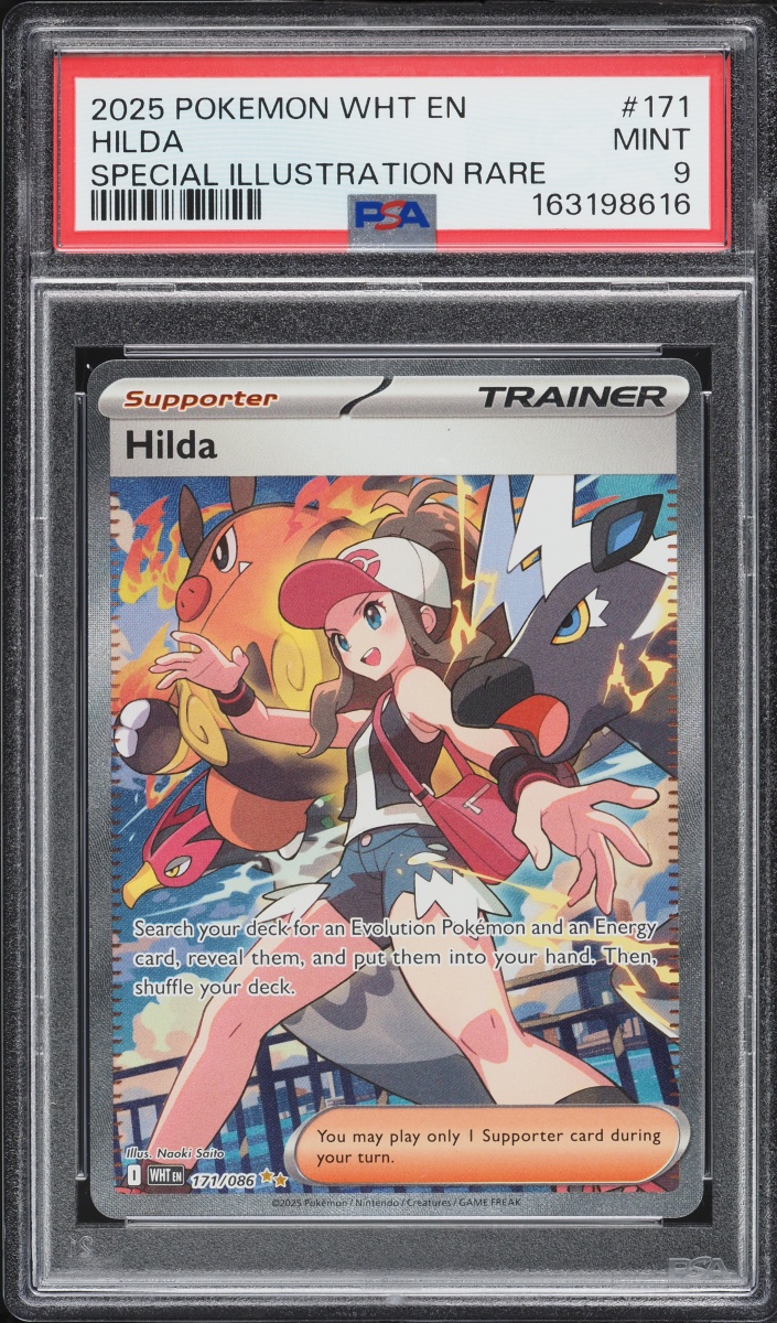2025 Pokemon Scarlet & Violet White Flare SIR Hilda #171 PSA 9 MINT