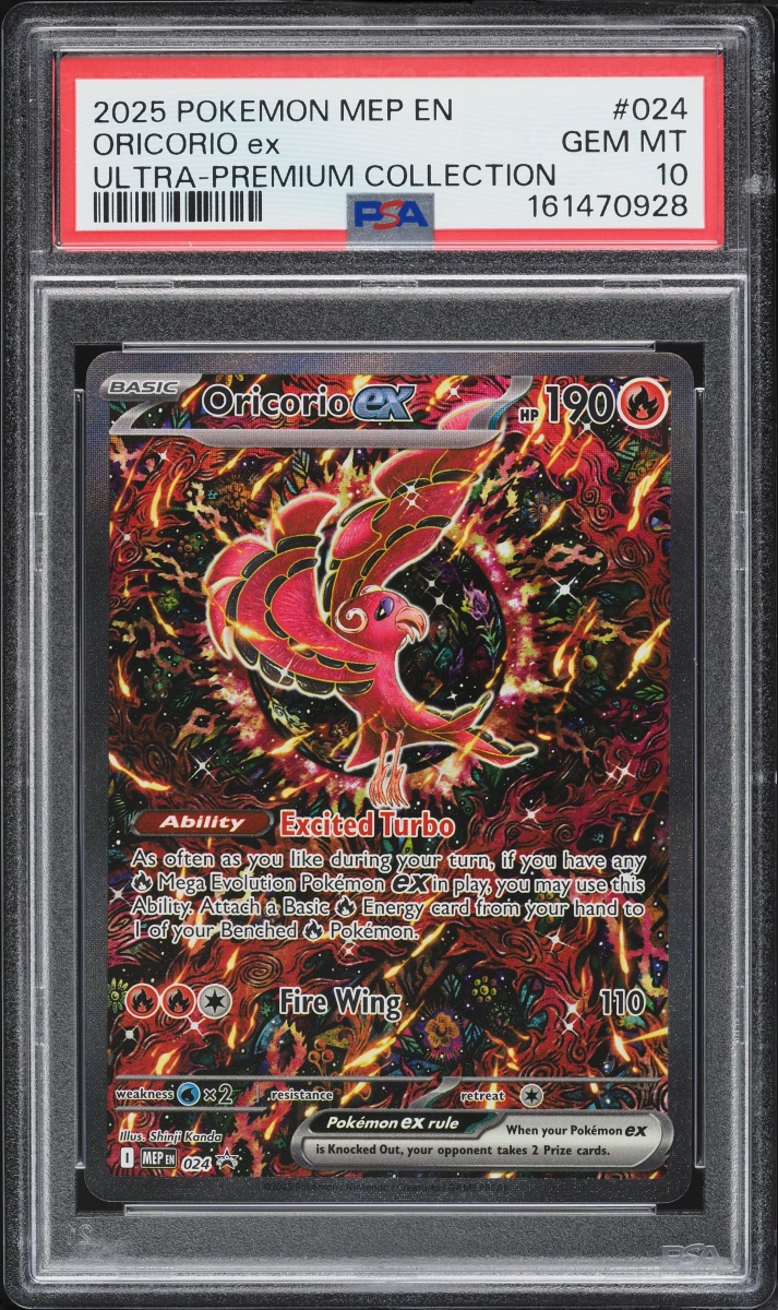 2025 Pokemon Mega Evolution Promo Ultra Premium Alt Art Oricorio EX #24 PSA 10 GEM MINT
