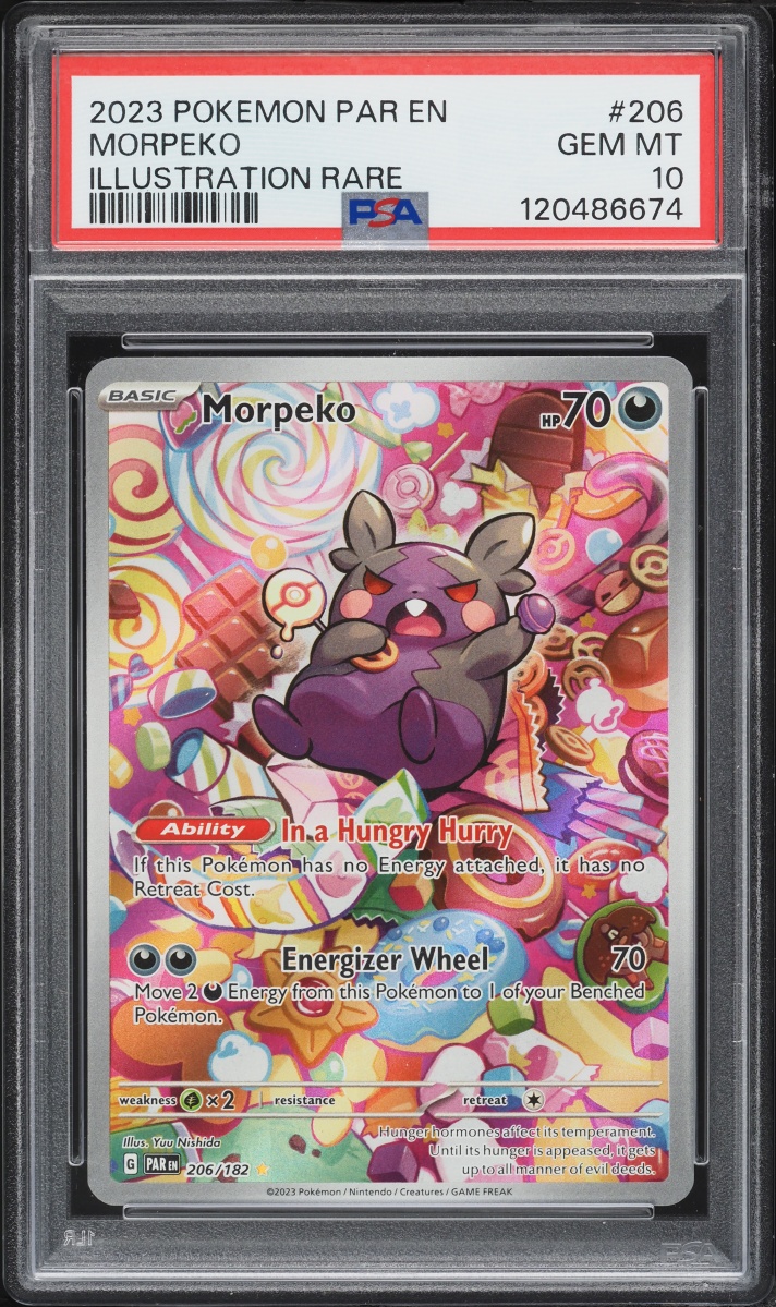2023 Pokemon Scarlet & Violet Paradox Rift IR Morpeko #206 PSA 10 GEM MINT
