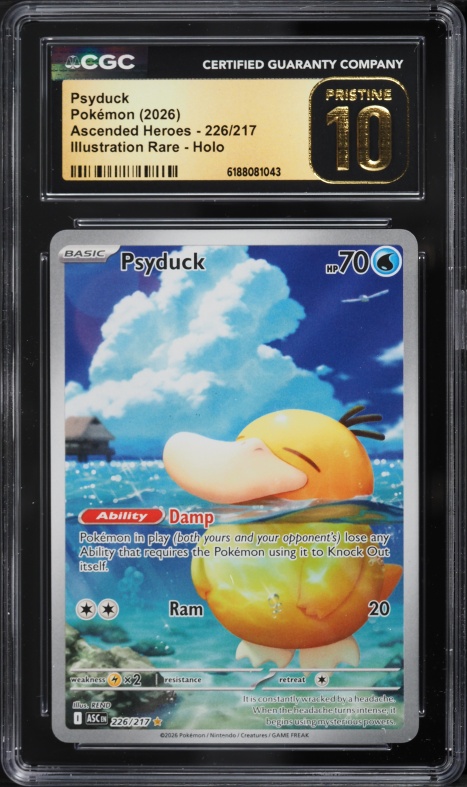 2019 Pokemon Japanese Playing Cards Old Maid Psyduck PSA 10 GEM