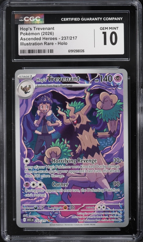 2026 Pokemon Mega Evolution Ascended Heroes IR Hop's Trevenant #237 CGC 10 GEM MINT
