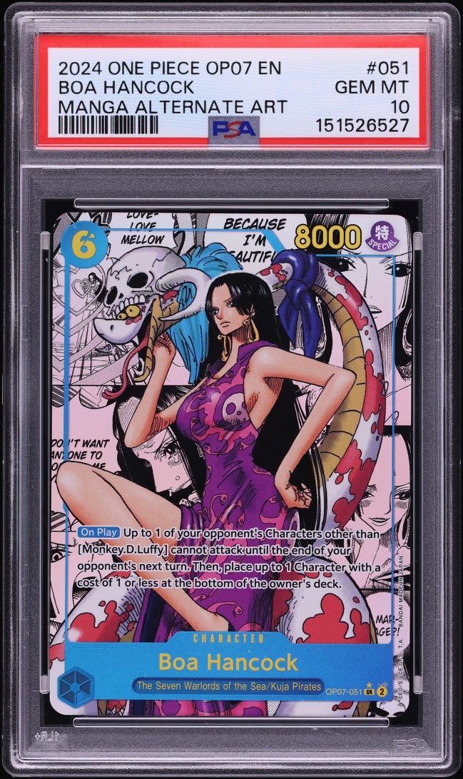 2024 One Piece 500 Years In The Future Manga Art Boa Hancock #OP07-051 PSA 10 GEM MINT