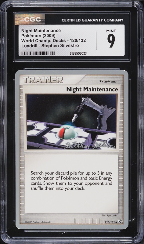 2009 Pokemon World Championships Decks Luxdrill Night Maintenance #120 CGC 9 MINT
