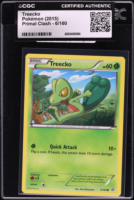 2015 Pokemon XY Primal Clash Treecko #6 CGC AUTH