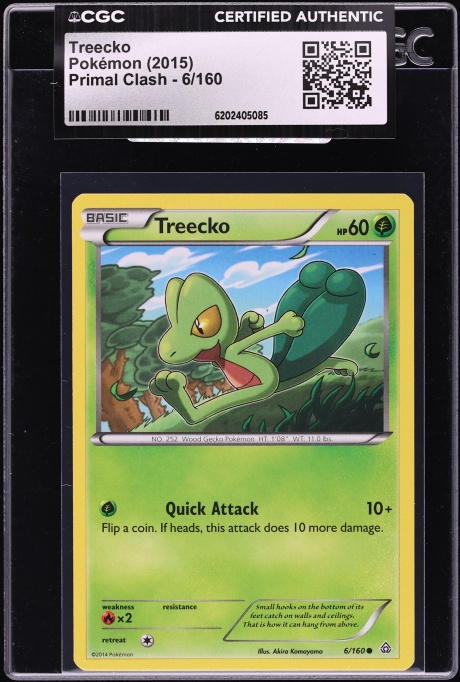 2015 Pokemon XY Primal Clash Treecko #6 CGC AUTH