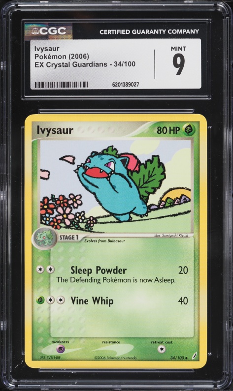 2006 Pokemon EX Crystal Guardians Ivysaur #34 CGC 9 MINT