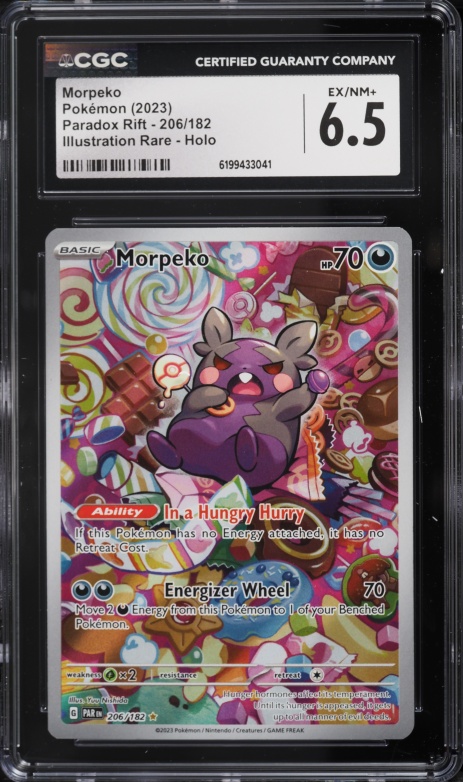 2023 Pokemon Scarlet & Violet Paradox Rift IR Morpeko #206 CGC 6.5 EXMT+