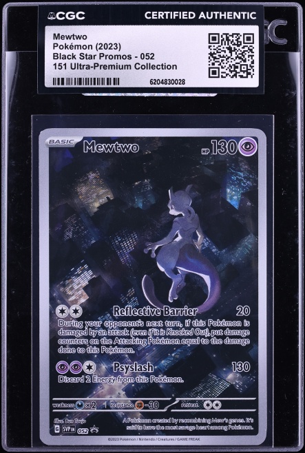 2023 Pokemon Scarlet & Violet 151 Promo Ultra Premium Full Art Mewtwo #52 CGC AUTH