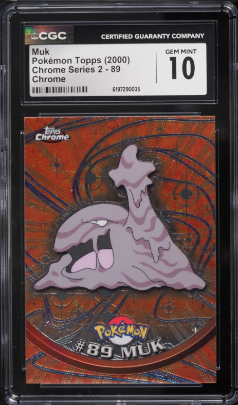 2000 Topps Chrome Pokemon Series 2 Muk #89 CGC 10 GEM MINT