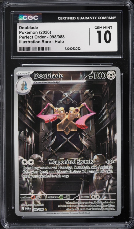 2026 Pokemon Mega Evolution Perfect Order IR Doublade #98 CGC 10 GEM MINT